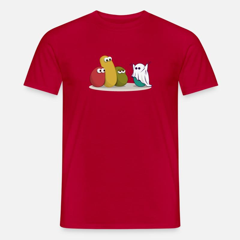 Halloween Ghost Comic Drawing - Men’s T-shirt - red