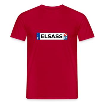 Elsass - T-shirt homme - rouge - Devant - AI Model Male 178 dark (178cm)