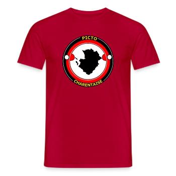 Piktogramm Charentaise - Männer T-Shirt - Rot - Vorne - AI Model Male 178 dark (178cm)