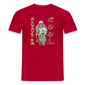 Soyez toujours cool - T-shirt homme - rouge - Devant - AI Model Male 178 dark (178cm)