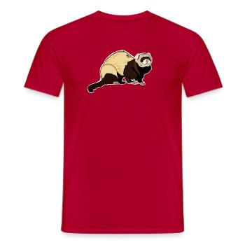 Ferret - Men's T-Shirt - red - Front - AI Model Male 178 dark (178cm)