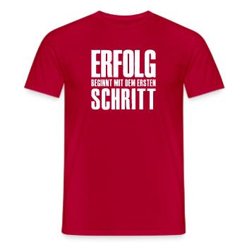 Erfolg Spruch für Gründer Unternehmer Startup - Männer T-Shirt - Rot - Vorne - AI Model Male 178 dark (178cm)