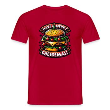 Have a merry Cheesemas! - Männer T-Shirt - Rot - Vorne - AI Model Male 178 dark (178cm)