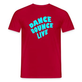Dance Bounce Live - Men's T-Shirt - red - Front - AI Model Male 178 dark (178cm)