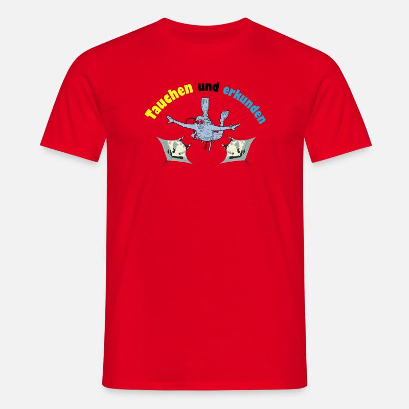 Dive and explore - Men's T-Shirt - red