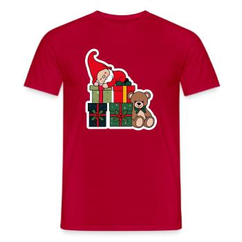 Weihnachts Wichtel - Männer T-Shirt - Rot - Vorne - AI Model Male 178 dark (178cm)