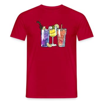 Cocktails - Männer T-Shirt - Rot - Vorne - AI Model Male 178 dark (178cm)