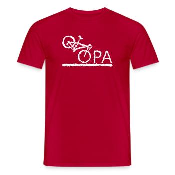 bester Opa Fahrrad Mountainbike Radeln Kritzeln - Männer T-Shirt - Rot - Vorne - AI Model Male 178 dark (178cm)