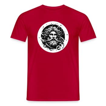 Barbe-étoile cosmique - Verseau - T-shirt homme - rouge - Devant - AI Model Male 178 dark (178cm)