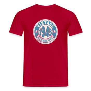 Design Vintage 1945 All Original Parts - T-shirt homme - rouge - Devant - AI Model Male 178 dark (178cm)