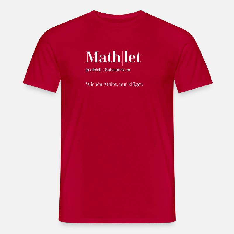 Woerterbuch Mathlet weiß - Männer T-Shirt - Rot