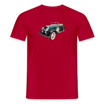 Historic Car - Men's T-Shirt - red - Front - AI Model Male 178 dark (178cm)