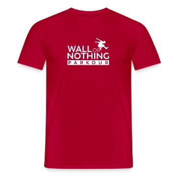 Parkour Wall or Nothing weiß - Männer T-Shirt - Rot - Vorne - AI Model Male 178 dark (178cm)