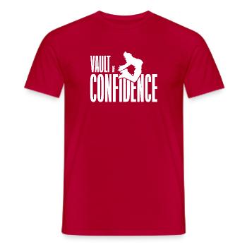Shirt Vault of Confidence - Männer T-Shirt - Rot - Vorne - AI Model Male 178 dark (178cm)