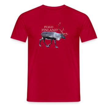 Ivalo - Männer T-Shirt - Rot - Vorne - AI Model Male 178 dark (178cm)