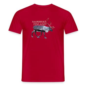 Saariselka - Men's T-Shirt - red - Front - AI Model Male 178 dark (178cm)