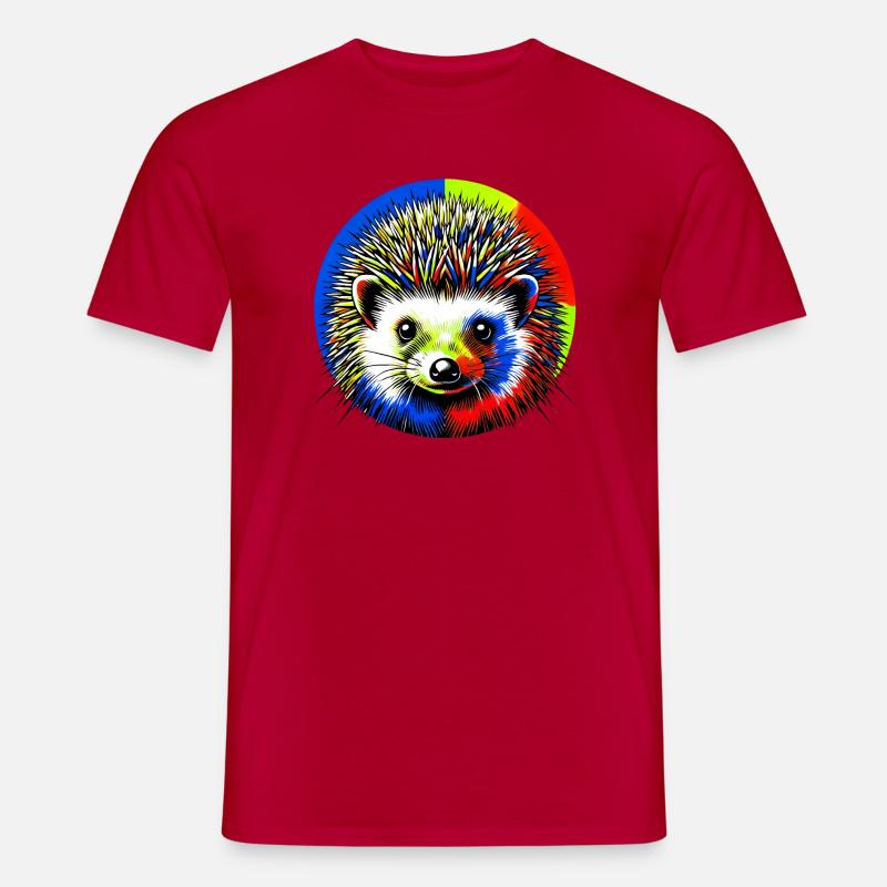 Igel - Männer T-Shirt - Rot