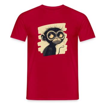 Affe - Männer T-Shirt - Rot - Vorne - AI Model Male 178 dark (178cm)