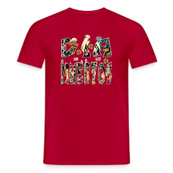 Día de los Muertos - Men's T-Shirt - red - Front - AI Model Male 178 dark (178cm)