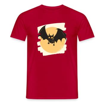 Fledermaus Retro - Männer T-Shirt - Rot - Vorne - AI Model Male 178 dark (178cm)