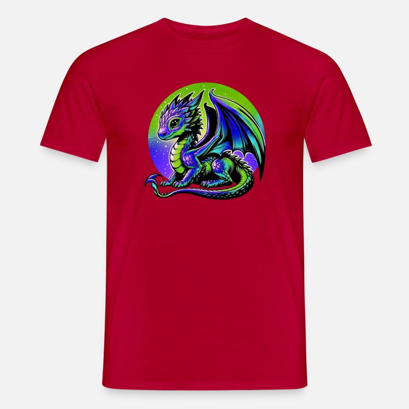 Drache - Männer T-Shirt - Rot