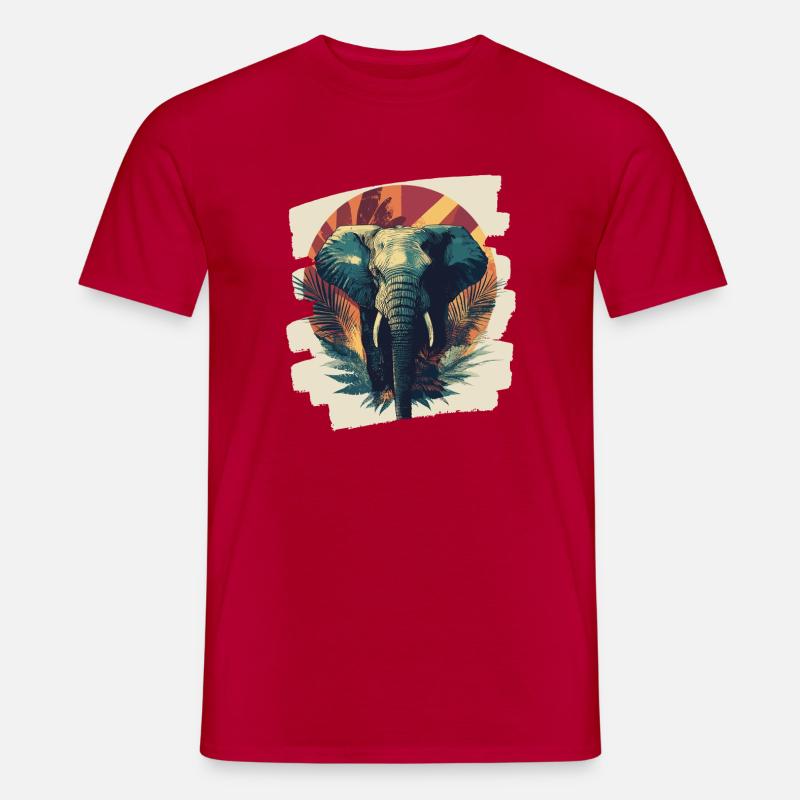 Elefant - Männer T-Shirt - Rot