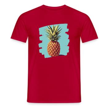 Pineapple 3 png - Männer T-Shirt - Rot - Vorne - AI Model Male 178 dark (178cm)