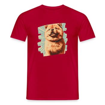 Chow Chow - Männer T-Shirt - Rot - Vorne - AI Model Male 178 dark (178cm)