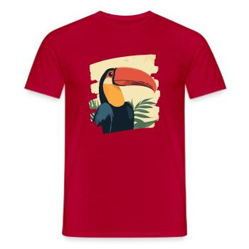 Toucan - Men's T-Shirt - red - Front - AI Model Male 178 dark (178cm)