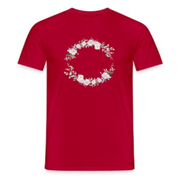Spring Wreath - Personalizable - Men's T-Shirt - red - Front - AI Model Male 178 dark (178cm)