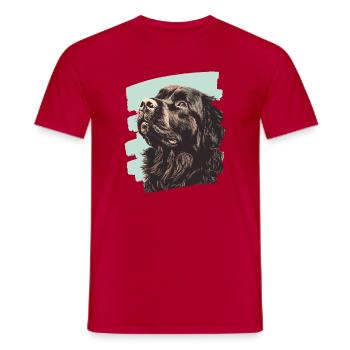 Terre-Neuve - T-shirt homme - rouge - Devant - AI Model Male 178 dark (178cm)