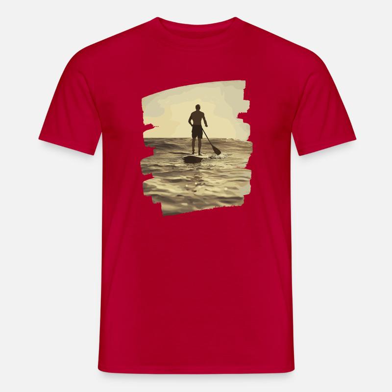 Stand-up-paddle SUP - Männer T-Shirt - Rot