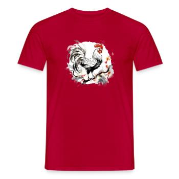 Chinesisches Sternzeichen Hahn - Männer T-Shirt - Rot - Vorne - AI Model Male 178 dark (178cm)