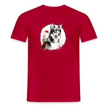Chinese Zodiac Dog - Men's T-Shirt - red - Front - AI Model Male 178 dark (178cm)