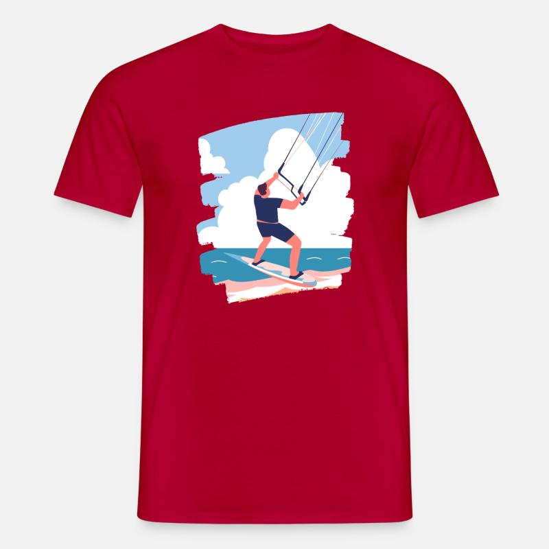 Kitesurfer - Männer T-Shirt - Rot