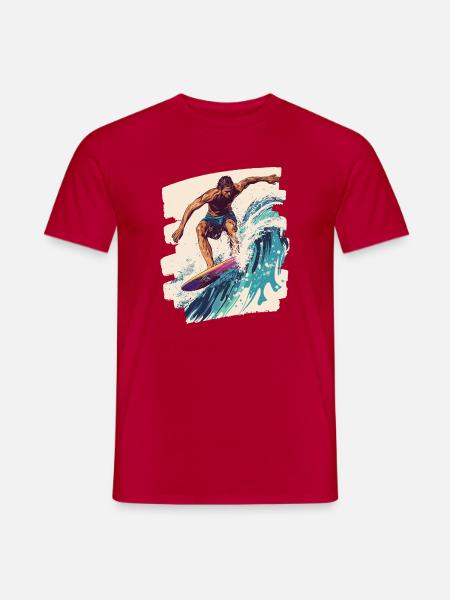 Surfer Surfing Surfboard Surfing - Men's T-Shirt - red