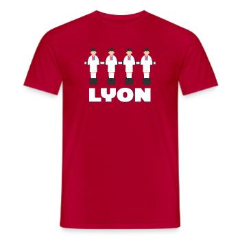 Lyon - Männer T-Shirt - Rot - Vorne - AI Model Male 178 dark (178cm)
