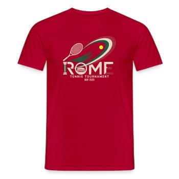 Rome Tennis tournament 2025 Italy - Men's T-Shirt - red - Front - AI Model Male 178 dark (178cm)