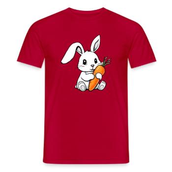 Häschen - Männer T-Shirt - Rot - Vorne - AI Model Male 178 dark (178cm)