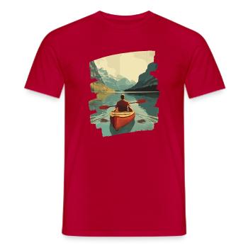Kayak Kayakers Outdoor Kayaking - Men's T-Shirt - red - Front - AI Model Male 178 dark (178cm)