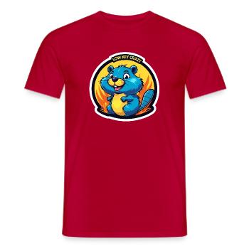 Low Key Crazy Bieber - Men's T-Shirt - red - Front - AI Model Male 178 dark (178cm)