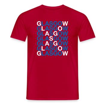 GLASGOW Drapeau de l’Écosse - T-shirt homme - rouge - Devant - AI Model Male 178 dark (178cm)