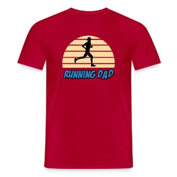Running dad - T-shirt homme - rouge - Devant - AI Model Male 178 dark (178cm)
