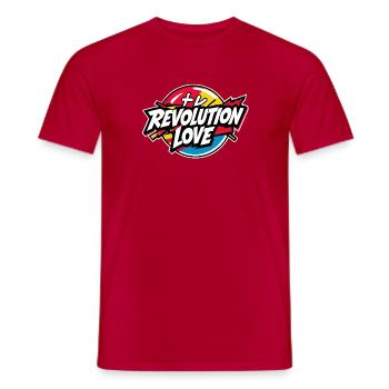Révolution Amour - T-shirt homme - rouge - Devant - AI Model Male 178 dark (178cm)