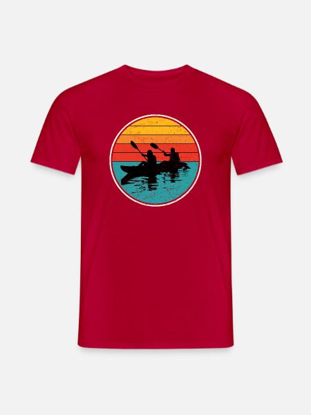 Sunset Kayak Duo Circle - Men's T-Shirt - red