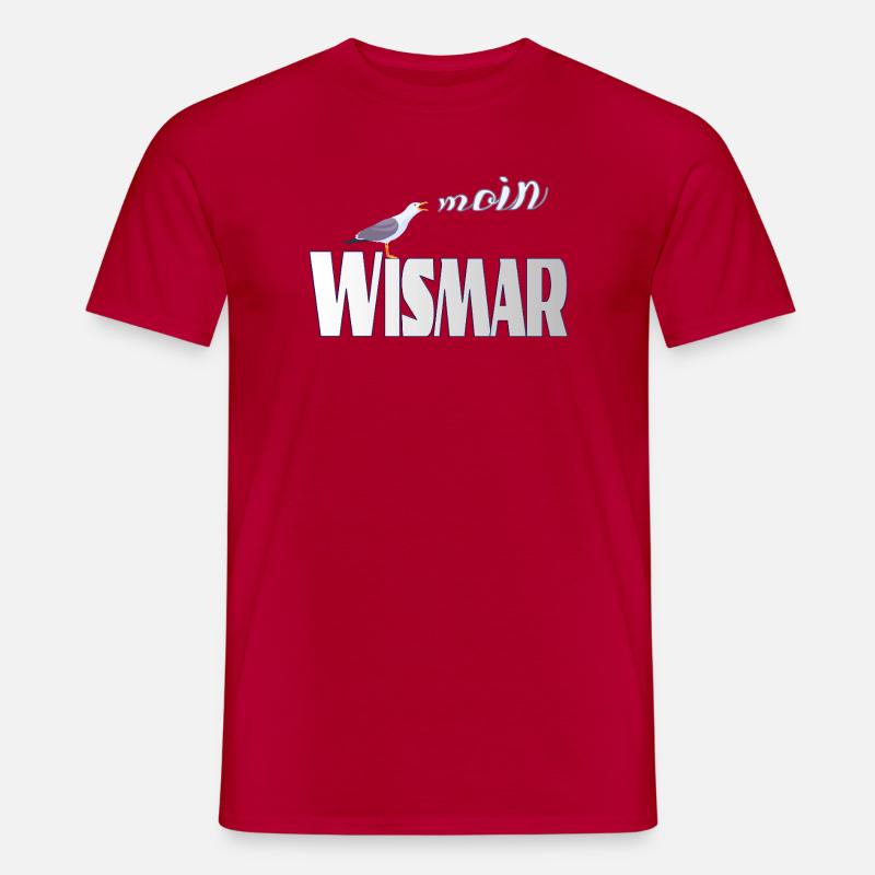 Wismar Möwe & Moin Ostsee - Männer T-Shirt - Rot
