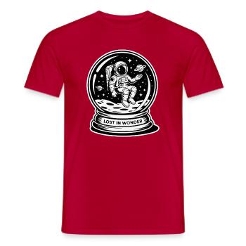 Perdu dans la merveille : Star Astronaut - T-shirt homme - rouge - Devant - AI Model Male 178 dark (178cm)