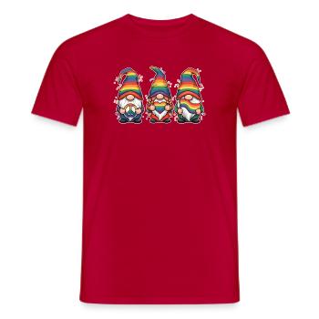 Mois de la fierté LGBT - Love is Love - T-shirt homme - rouge - Devant - AI Model Male 178 dark (178cm)