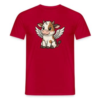 Vache Ange Taureau - T-shirt homme - rouge - Devant - AI Model Male 178 dark (178cm)