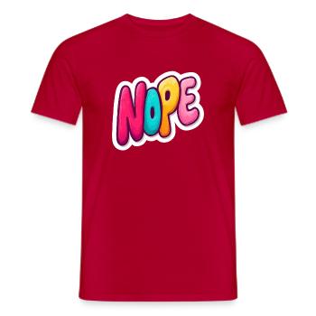 Nope - Männer T-Shirt - Rot - Vorne - AI Model Male 178 dark (178cm)